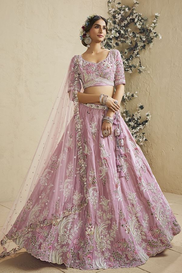 Picture of  Exuberant Pink Designer Bridal Lehenga Choli for Engagement, Wedding, and Reception
