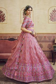 Picture of  Marvelous Organza Designer Bridal Lehenga Choli for Engagement and Reception