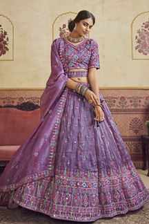 Picture of Charming Organza Designer Bridal Lehenga Choli for Engagement and Reception