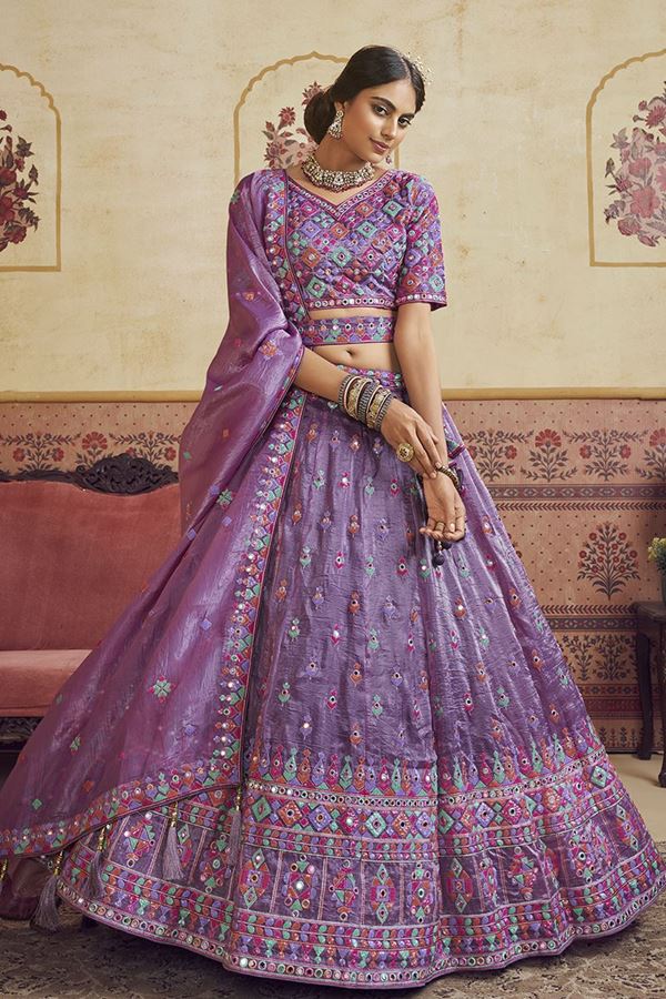 Picture of Charming Organza Designer Bridal Lehenga Choli for Engagement and Reception