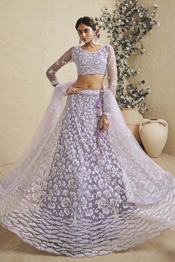 Picture of Lovely Net Designer Bridal Lehenga Choli for Engagement and Reception