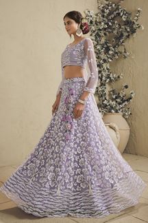 Picture of Lovely Net Designer Bridal Lehenga Choli for Engagement and Reception