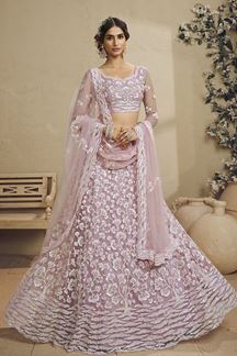Picture of Delightful Net Designer Bridal Lehenga Choli for Engagement and Reception