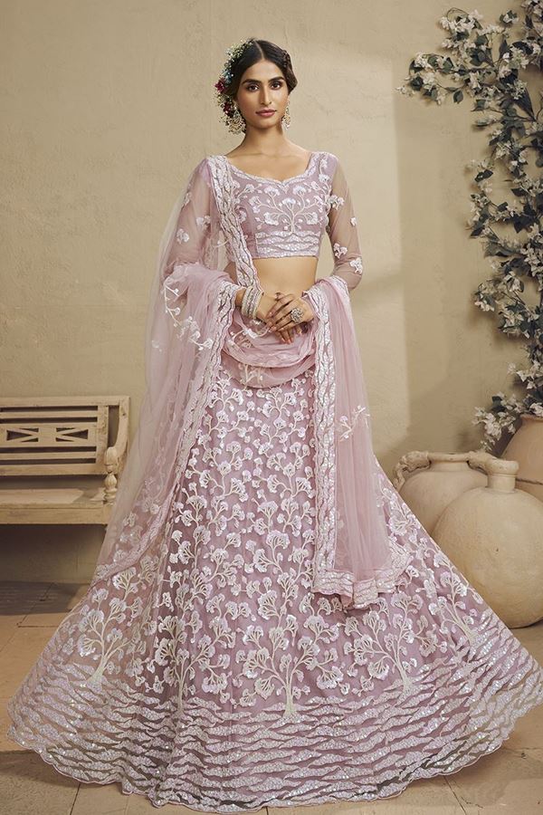 Picture of Delightful Net Designer Bridal Lehenga Choli for Engagement and Reception