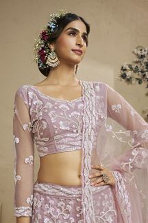 Picture of Delightful Net Designer Bridal Lehenga Choli for Engagement and Reception