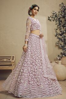 Picture of Delightful Net Designer Bridal Lehenga Choli for Engagement and Reception
