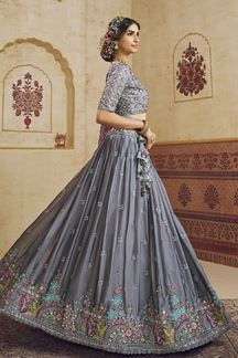 Picture of Enticing Silk Designer Bridal Lehenga Choli for Engagement and Reception
