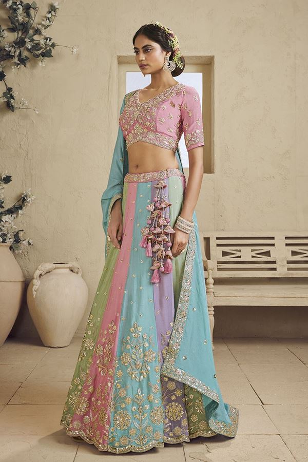 Picture of Aesthetic Georgette Designer Bridal Lehenga Choli for Engagement, Wedding, and Reception