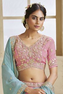 Picture of Aesthetic Georgette Designer Bridal Lehenga Choli for Engagement, Wedding, and Reception