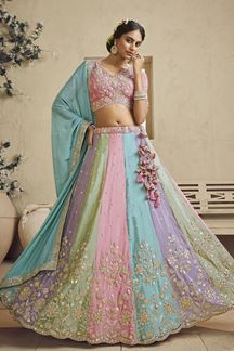 Picture of Aesthetic Georgette Designer Bridal Lehenga Choli for Engagement, Wedding, and Reception