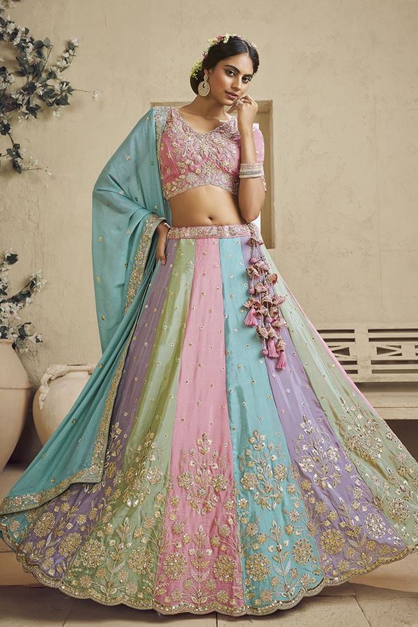 Picture of Aesthetic Georgette Designer Bridal Lehenga Choli for Engagement, Wedding, and Reception