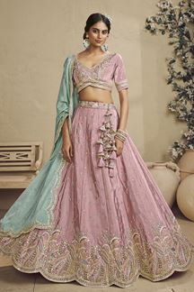 Picture of  Royal Pink Designer Bridal Lehenga Choli for Engagement, Wedding, and Reception