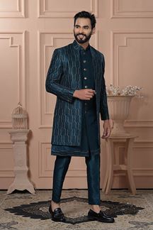 Picture of  Appealing Rama Designer Men’s Indo-Western for Engagement, Wedding, and Reception