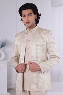 Picture of  Awesome Cream Designer Men’s Indo-Western for Engagement and Reception