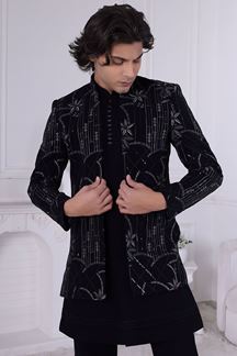 Picture of  Exuberant Navy Blue Designer Men’s Indo-Western for Engagement and Reception