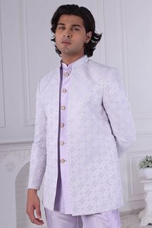 Picture of  Royal Purple Designer Men’s Indo-Western for Engagement and Reception