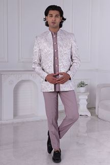 Picture of  Enticing Light Pink Designer Men’s Indo-Western for Engagement and Reception