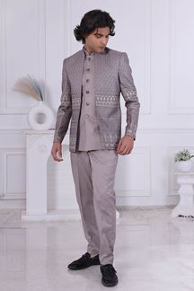 Picture of  Appealing Light Brown Designer Men’s Indo-Western for Engagement and Reception