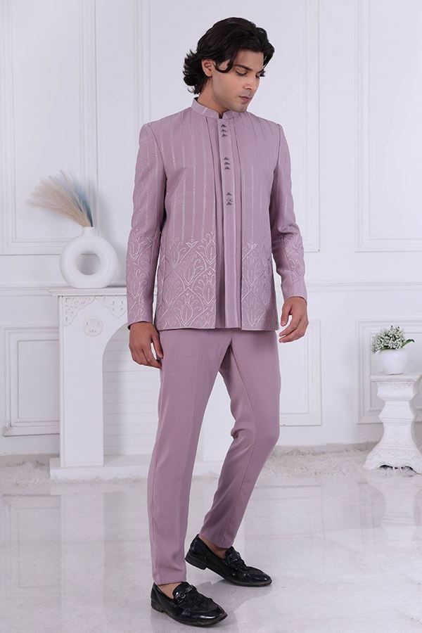 Picture of   Elegant Pink Designer Men’s Indo-Western for Engagement and Reception