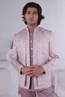 Picture of  Aesthetic Light Pink Designer Men’s Indo-Western for Engagement and Reception