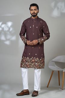 Picture of  Enticing Designer Men’s Kurta Pyjama for Festivals, Sangeet, and Parties