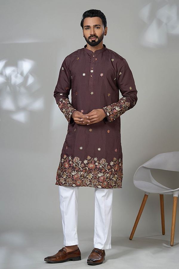 Picture of  Enticing Designer Men’s Kurta Pyjama for Festivals, Sangeet, and Parties