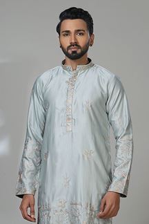 Picture of  Royal Designer Men’s Kurta Pyjama for Festivals, Sangeet, and Parties