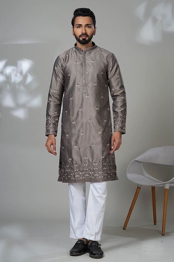 Picture of  Elegant Designer Men’s Kurta Pyjama for Festivals, Sangeet, and Parties
