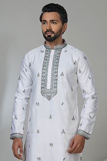 Picture of  Aesthetic Designer Men’s Kurta Pyjama for Festivals, Sangeet, and Parties