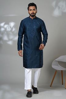 Picture of  Captivating Designer Men’s Kurta Pyjama for Festivals, Sangeet, and Parties