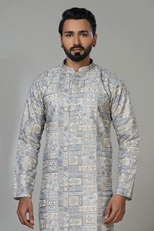 Picture of  Majestic Designer Men’s Kurta Pyjama for Festivals, Sangeet, and Parties