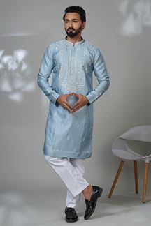 Picture of   Appealing Designer Men’s Kurta Pyjama for Festivals, Sangeet, and Parties