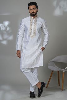 Picture of  Fashionable Designer Men’s Kurta Pyjama for Festivals, Sangeet, and Parties