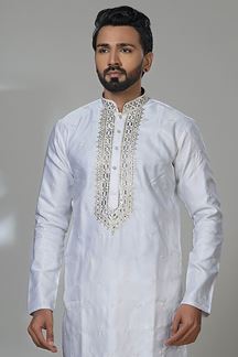 Picture of  Fashionable Designer Men’s Kurta Pyjama for Festivals, Sangeet, and Parties