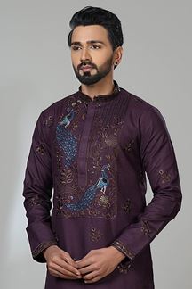 Picture of  Magnificent Designer Men’s Kurta Pyjama for Festivals, Sangeet, and Parties