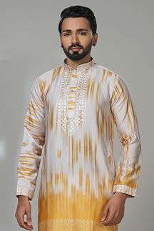 Picture of  Delightful Designer Men’s Kurta Pyjama for Haldi, Sangeet, and Parties