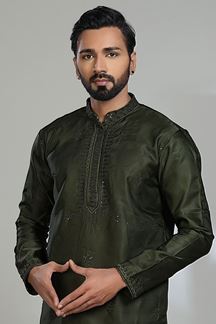 Picture of  Majestic Designer Men’s Kurta Pyjama for Festivals, Sangeet, and Parties