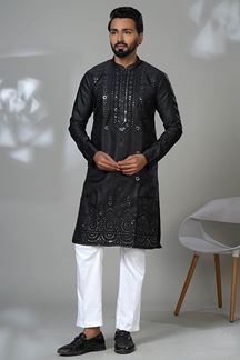 Picture of  Charming Designer Men’s Kurta Pyjama for Sangeet and Parties