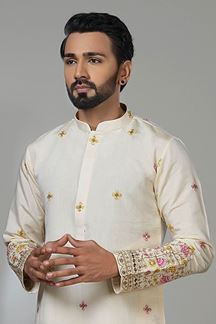 Picture of  Exuberant Designer Men’s Kurta Pyjama for Festivals, Sangeet, and Parties