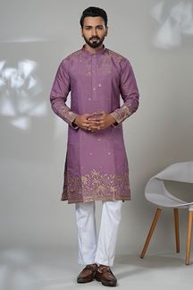 Picture of  Classy Designer Men’s Kurta Pyjama for Festivals, Sangeet, and Parties