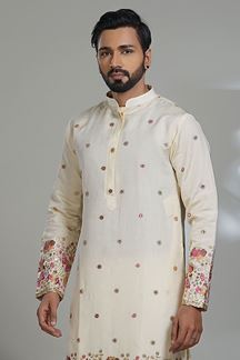 Picture of  Captivating Designer Men’s Kurta Pyjama for Festivals, Sangeet, and Parties