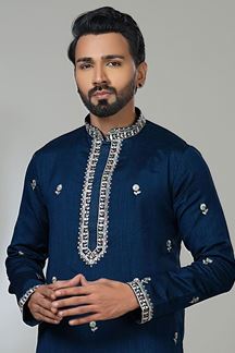 Picture of  Royal Designer Men’s Kurta Pyjama for Festivals, Sangeet, and Parties