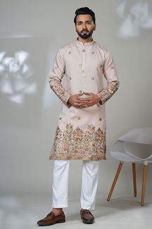 Picture of  Vibrant Designer Men’s Kurta Pyjama for Festivals, Sangeet, and Parties