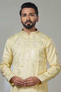 Picture of  Amazing Designer Men’s Kurta Pyjama for Haldi, Sangeet, and Parties