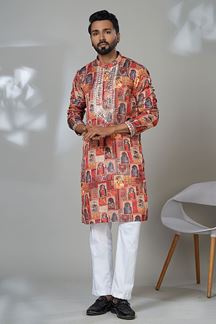 Picture of  Attractive Designer Men’s Kurta Pyjama for Festivals, Sangeet, and Parties