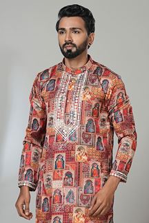 Picture of  Attractive Designer Men’s Kurta Pyjama for Festivals, Sangeet, and Parties