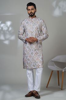 Picture of  Dashing Designer Men’s Kurta Pyjama for Festivals, Sangeet, and Parties