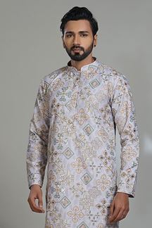 Picture of  Dashing Designer Men’s Kurta Pyjama for Festivals, Sangeet, and Parties