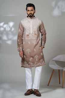 Picture of  Elegant Designer Men’s Kurta Pyjama for Festivals, Sangeet, and Parties