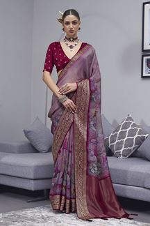 Picture of  Royal Silk Designer Saree for Sangeet and Parties